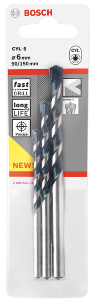 Betoniporanteräsarja Bosch 3-os 5-8mm CYL-5