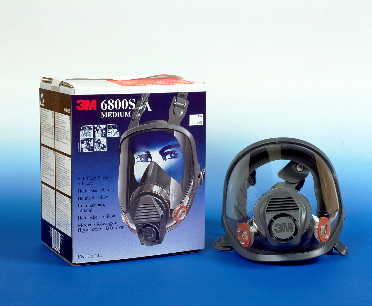 Kokonaamari 3M 6800M silikoni koko M