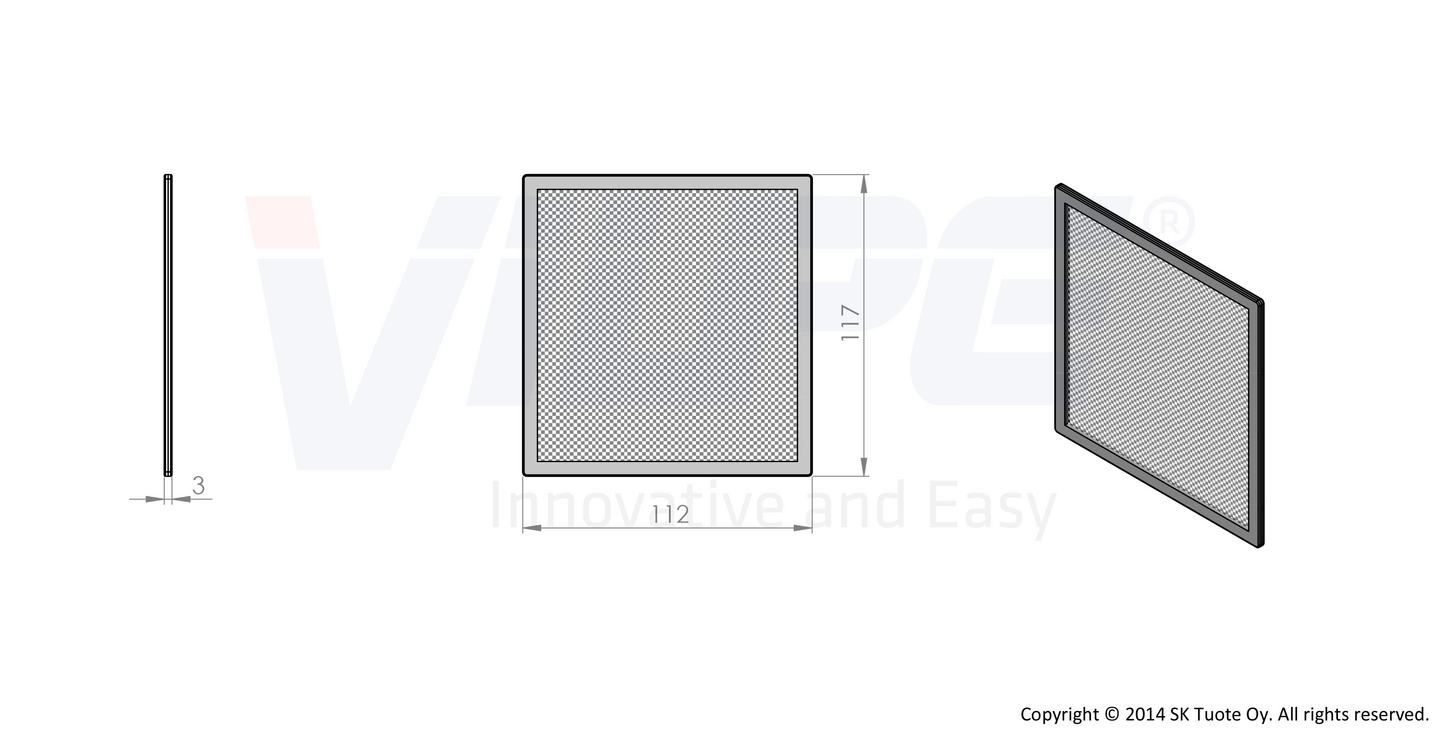 Hyönteisverkko VILPE 150x150 monitoimi-säleikkö
