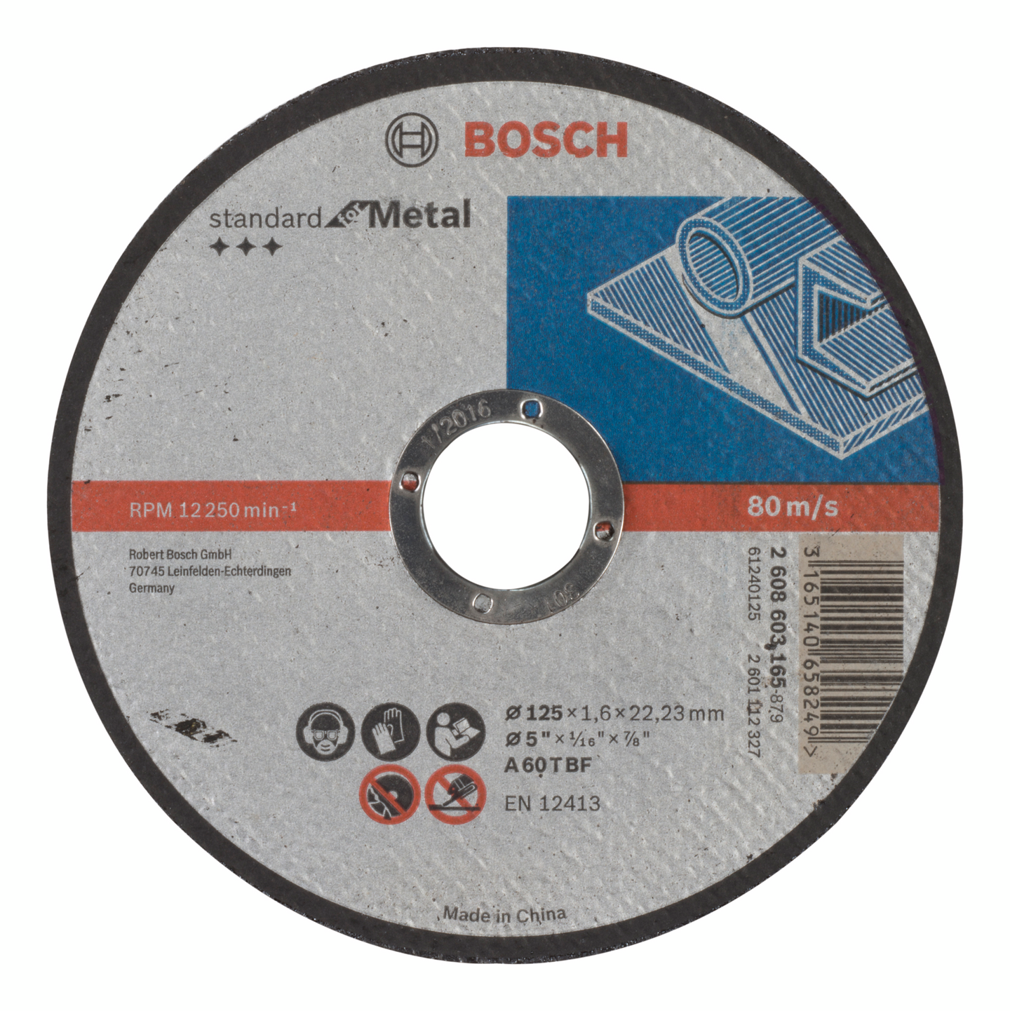 Katkaisulaikka Bosch metalli 125x1,6mm Standard