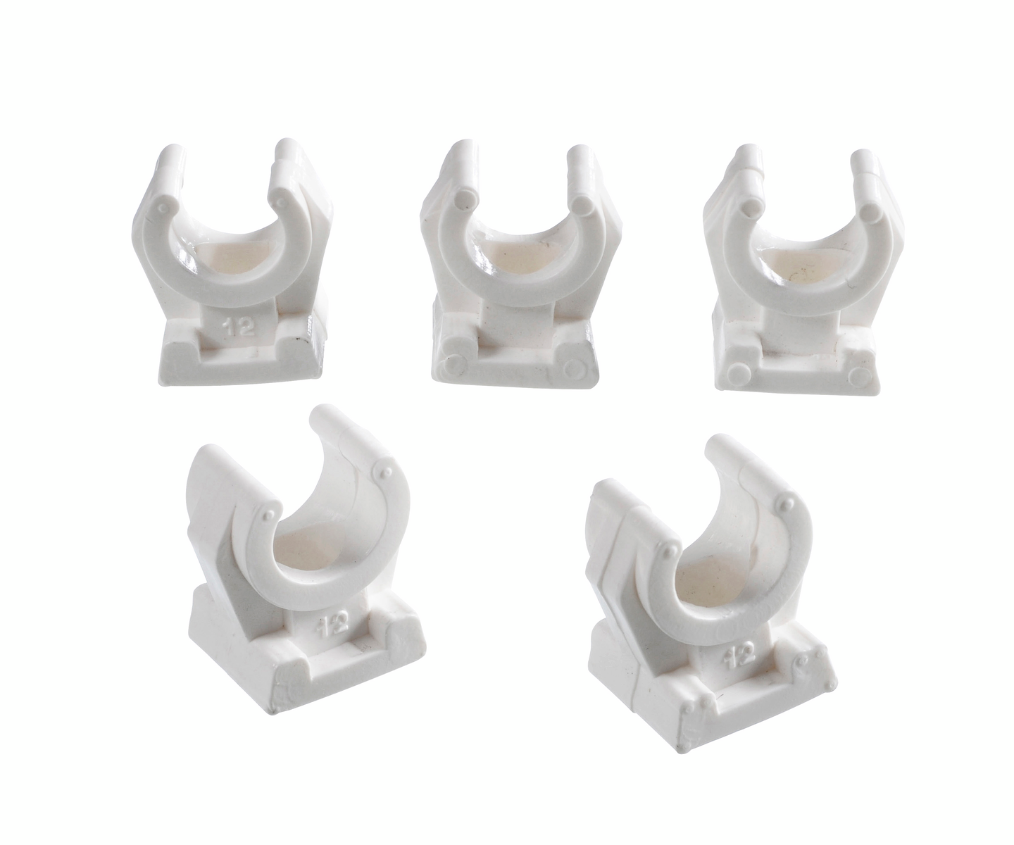 PLASTKLÄMMA 1-RÖR ÖPPET PROF 18VIT 5ST