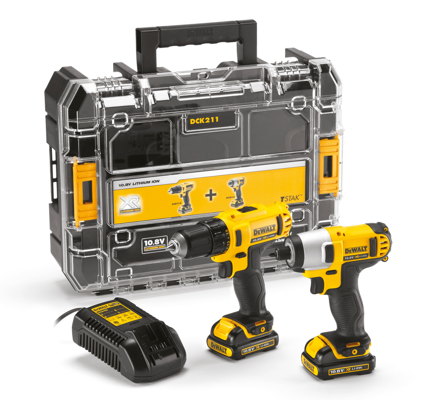 Akkukonesarja DeWalt DCK211D2T XR 10,8V 2x2,0Ah TSTAK