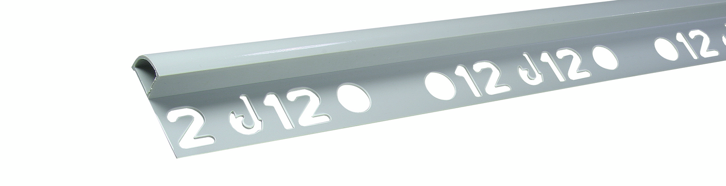 KAKELPROFIL D-PROFILE HÅRD PVC LJUS GRÅ, 8MM 2.5M