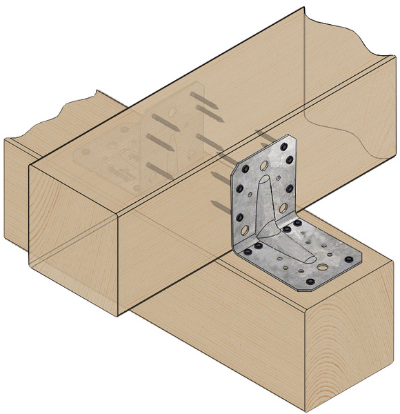 Kulmalevy Paslode 105x105x2x90mm vahvistettu Powerline V4 214782