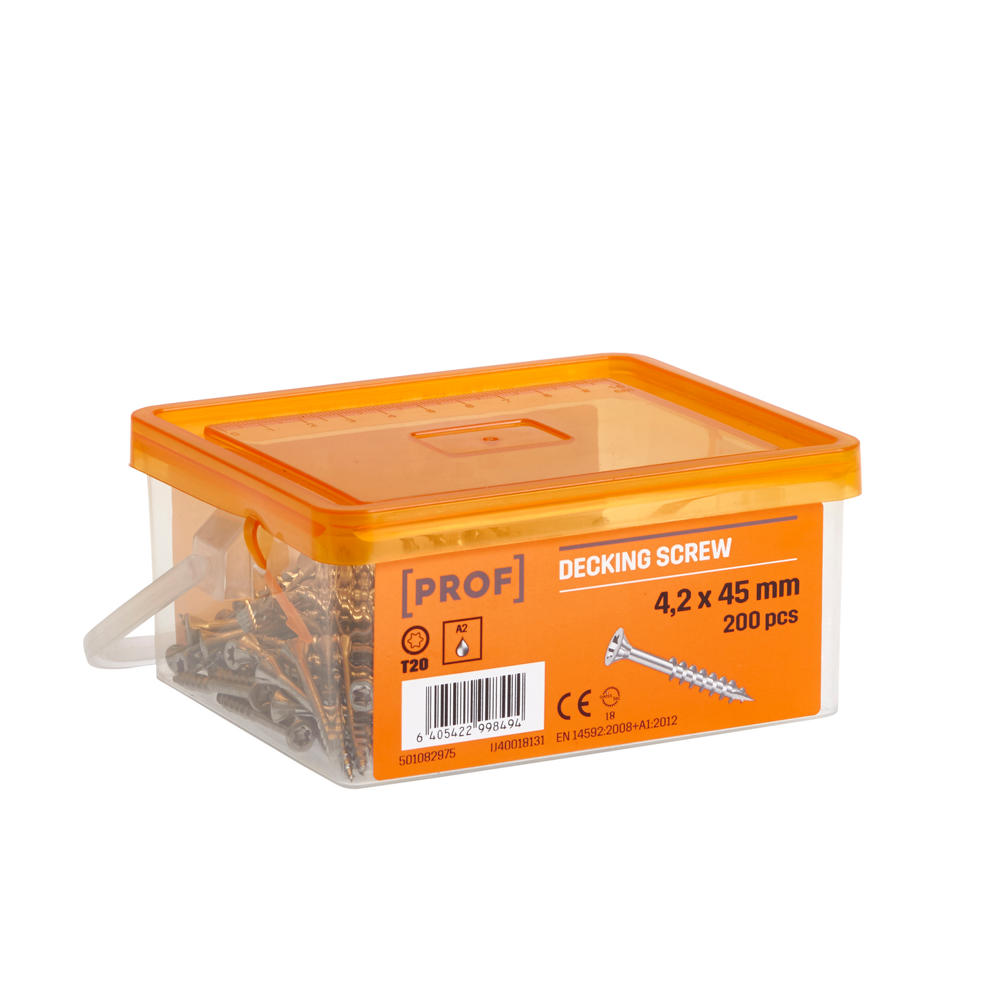 Terassiruuvi PROF 4,2x45 rst A2 T20 200kpl