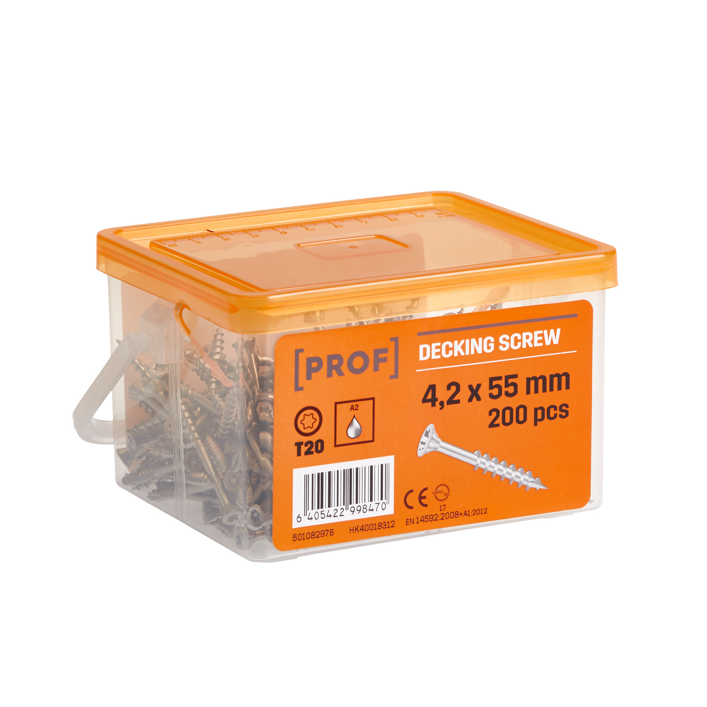 Terassiruuvi PROF 4,2x55 rst A2 T20 200kpl