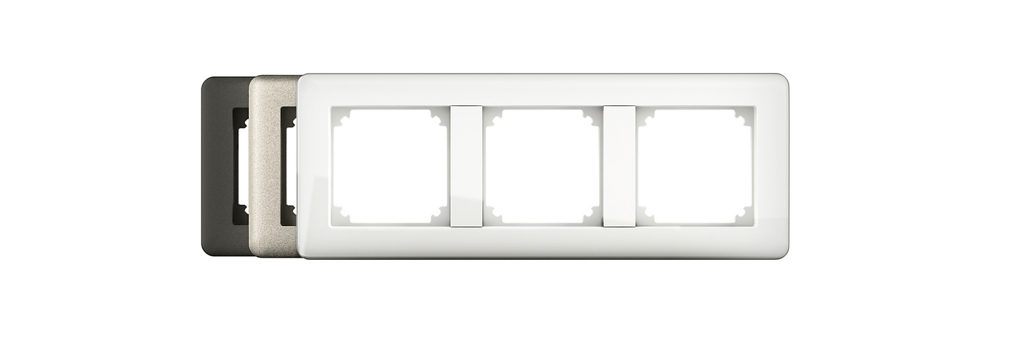 Kehys Schneider Electric Exxact 3-osainen etuosa valkoinen