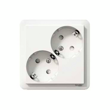 Uppopistorasia Schneider Electric Exxact 2-osainen vino valkoinen