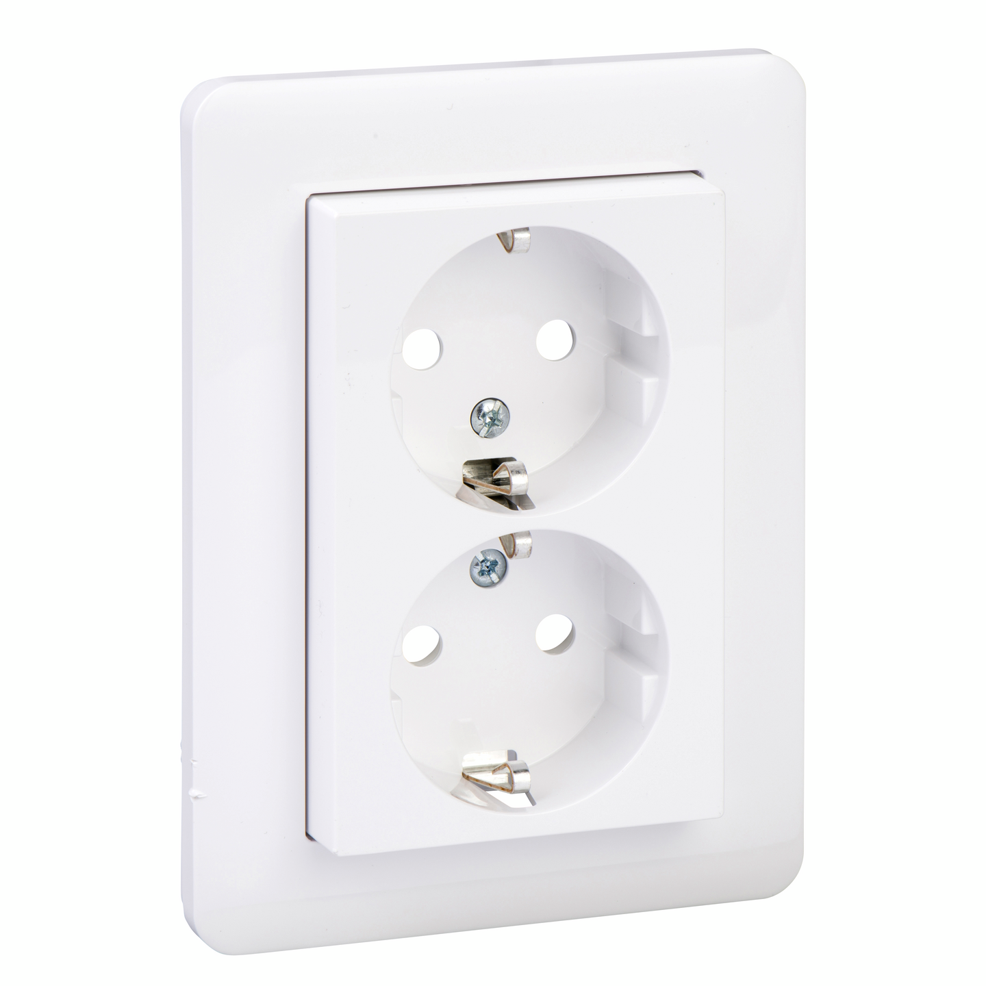 Pistorasia Schneider Electric Exxact 2-osainen keskiölevy valkoinen