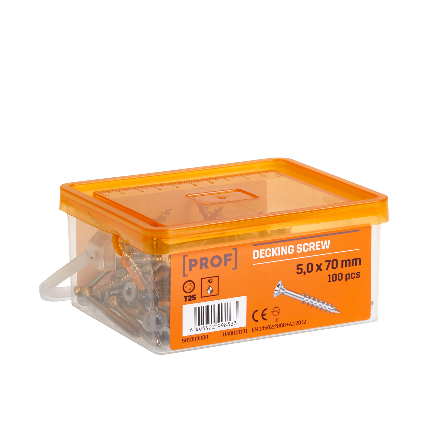 Terassiruuvi PROF 5x70 rst A2 T25 100kpl