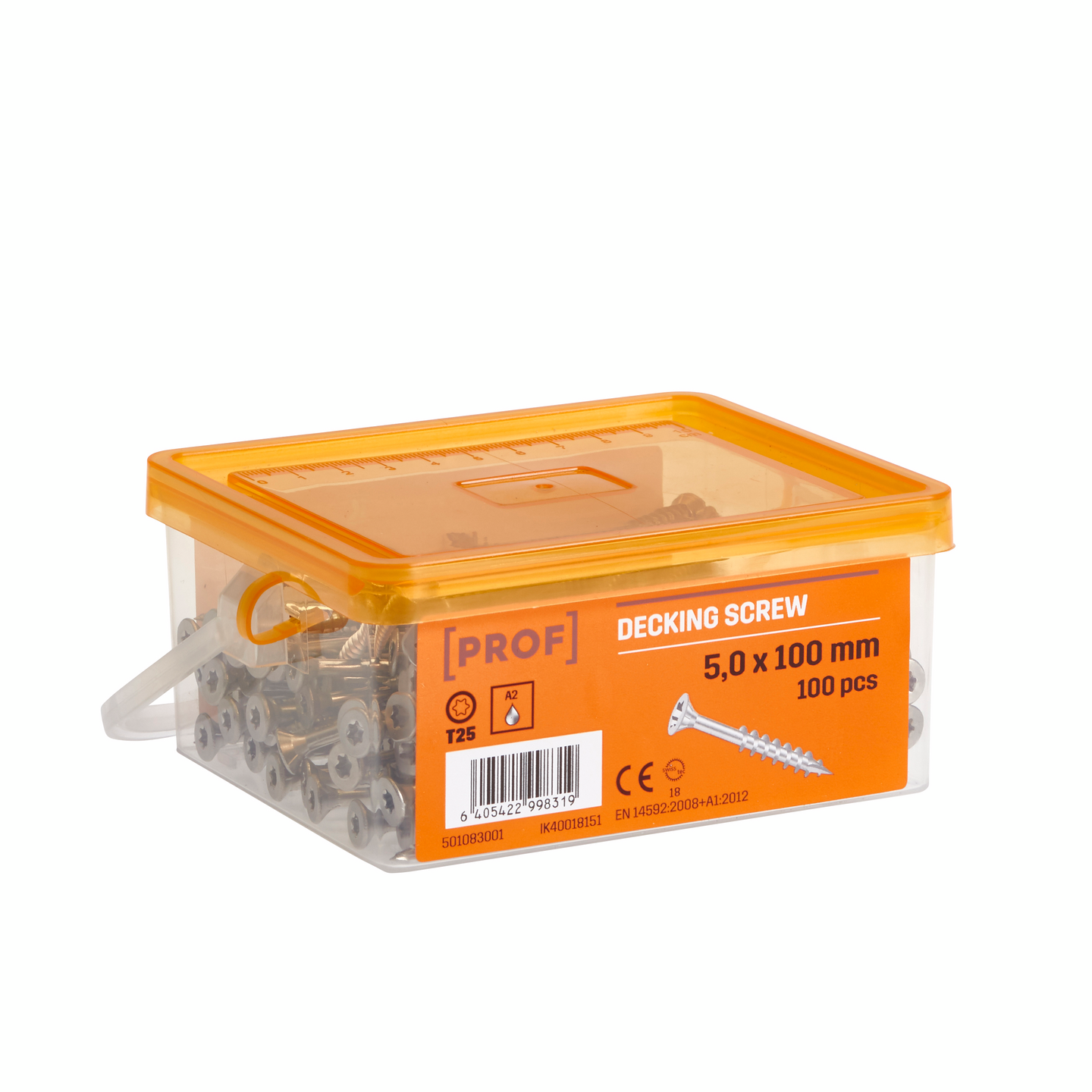 Terassiruuvi PROF 5x100 rst A2 T25 100kpl