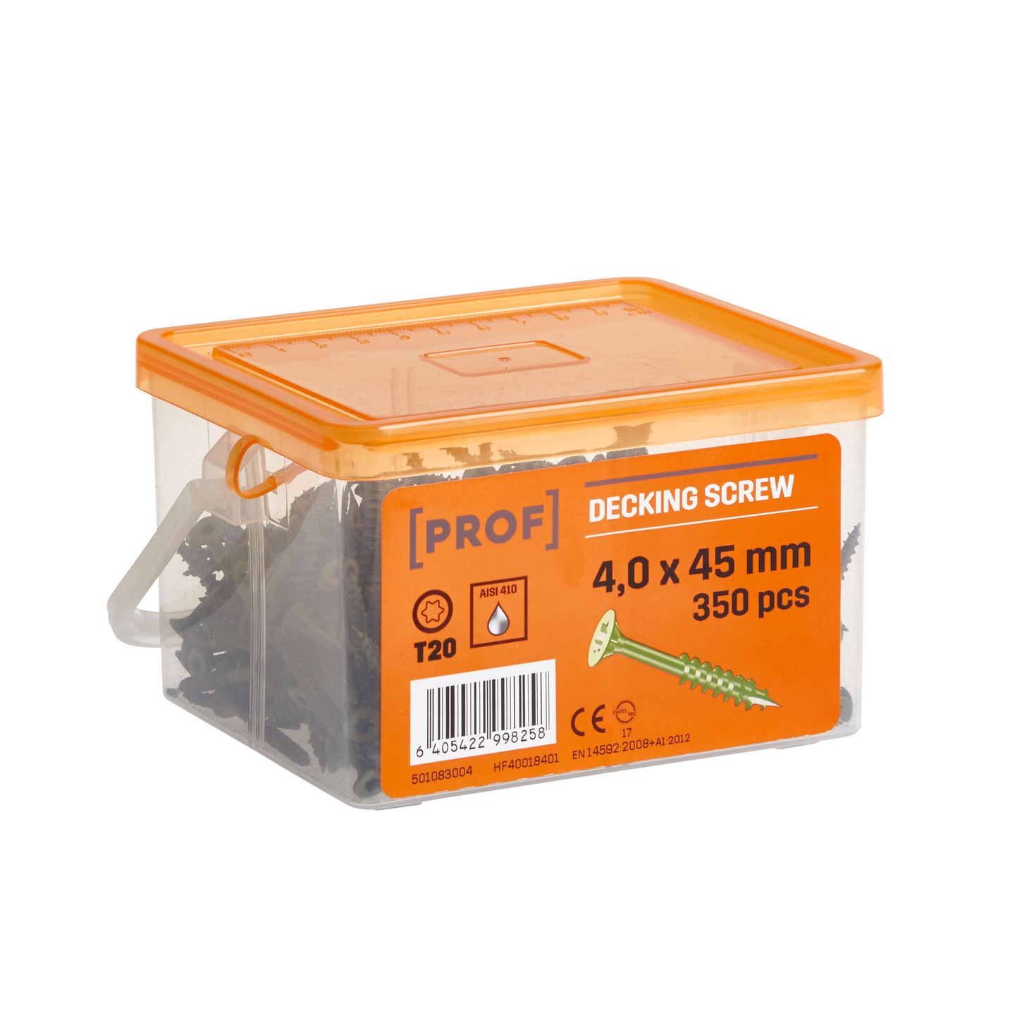 Terassiruuvi PROF 4x45 rst T20 vihreä 350kpl