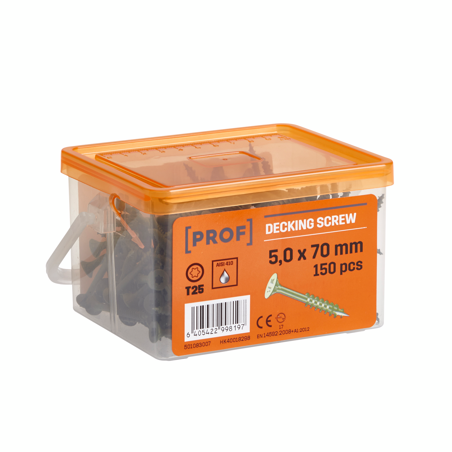 Terassiruuvi PROF 5x70 rst T25 vihreä 150kpl