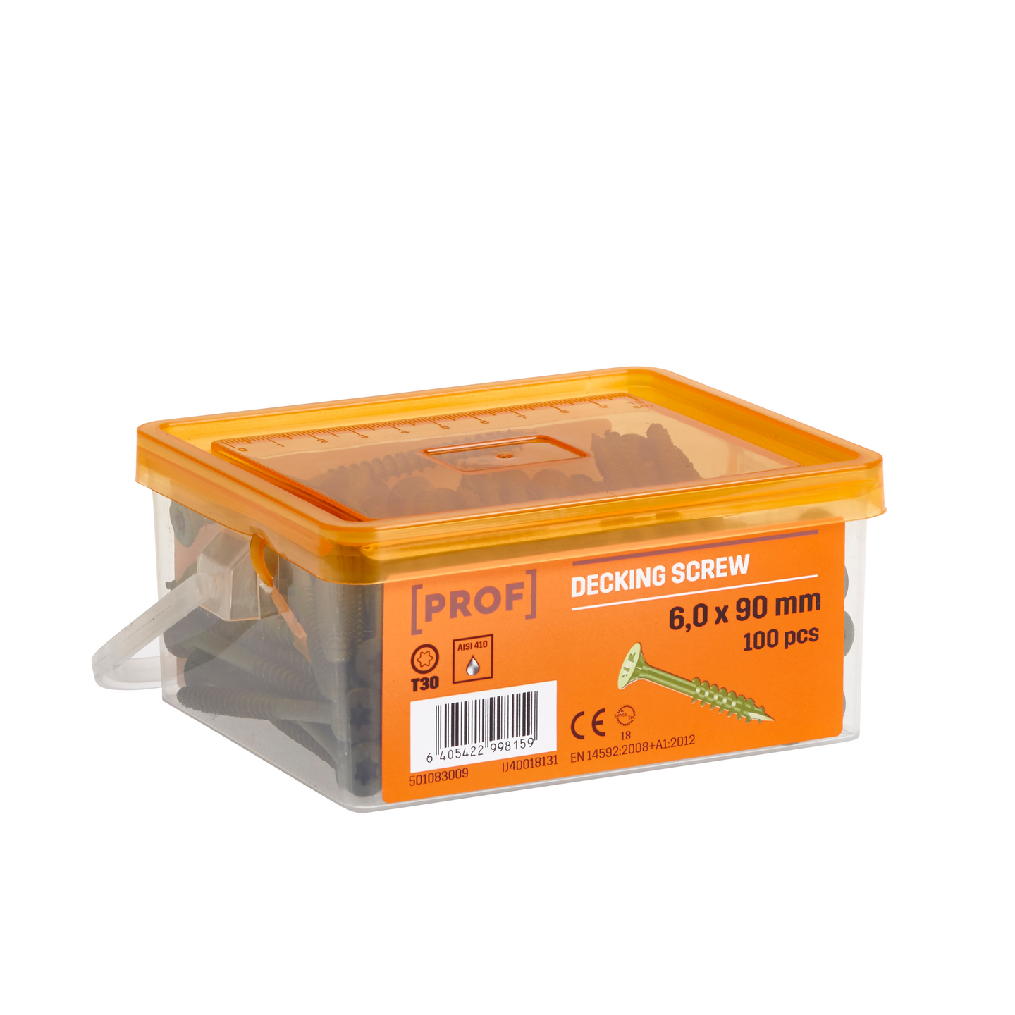 Terassiruuvi PROF 6x90 rst T30 vihreä 100kpl