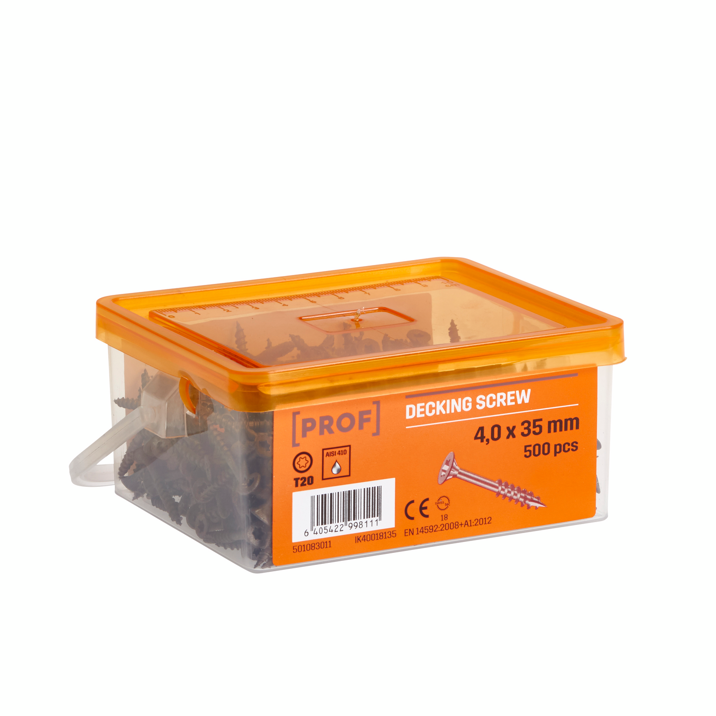 Terassiruuvi PROF 4x35 rst T20 ruskea 500kpl