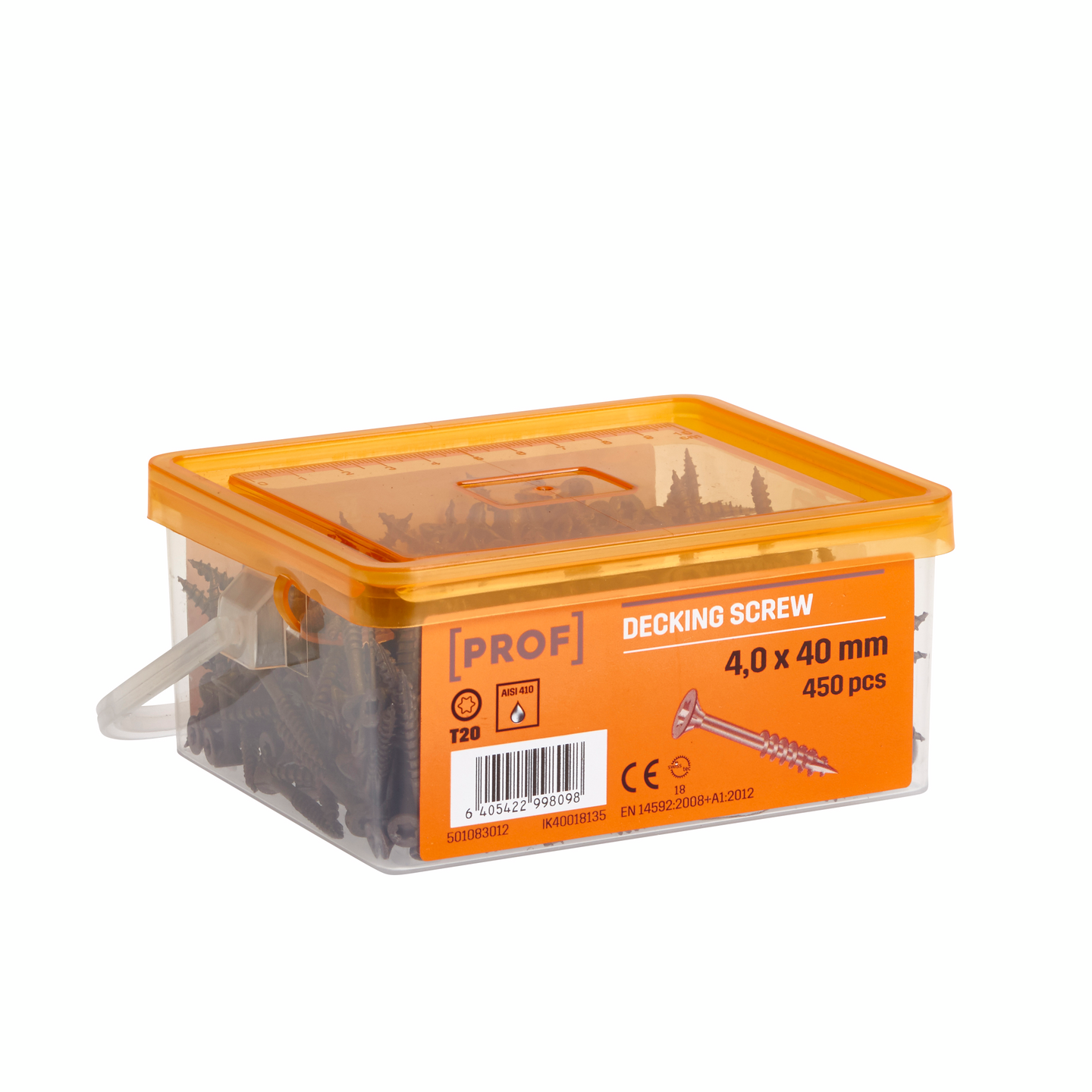 Terassiruuvi PROF 4x40 rst T20 ruskea 450kpl