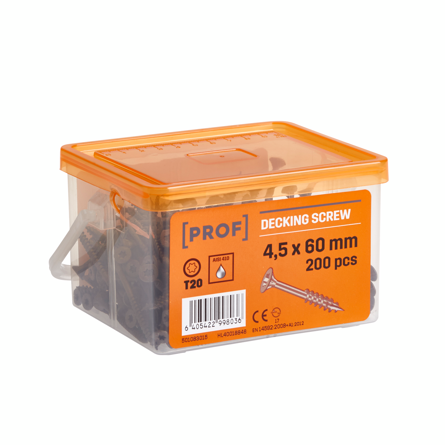 Terassiruuvi PROF 4,5x60 rst T20 ruskea 200kpl