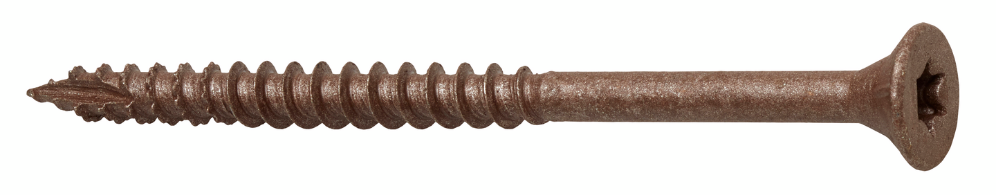 Terassiruuvi PROF 6x90 rst T30 ruskea 100kpl