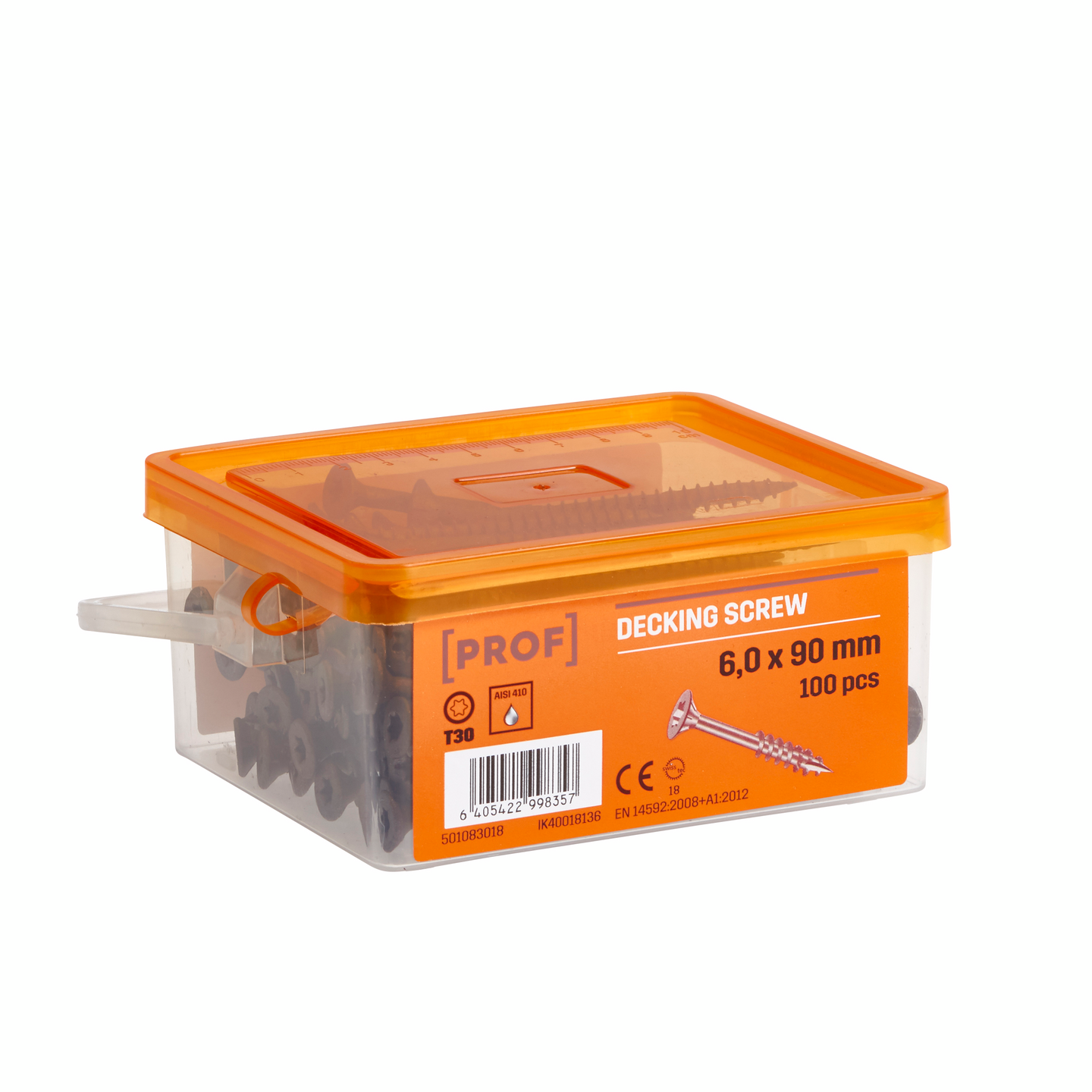 Terassiruuvi PROF 6x90 rst T30 ruskea 100kpl