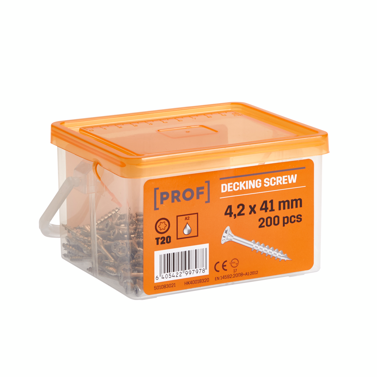 Terassiruuvi PROF 4,2x41 rst A2 T20 200kpl