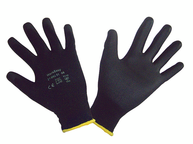 Käsineet PROF LightGrip PU-pinnoitettu musta 10 paria