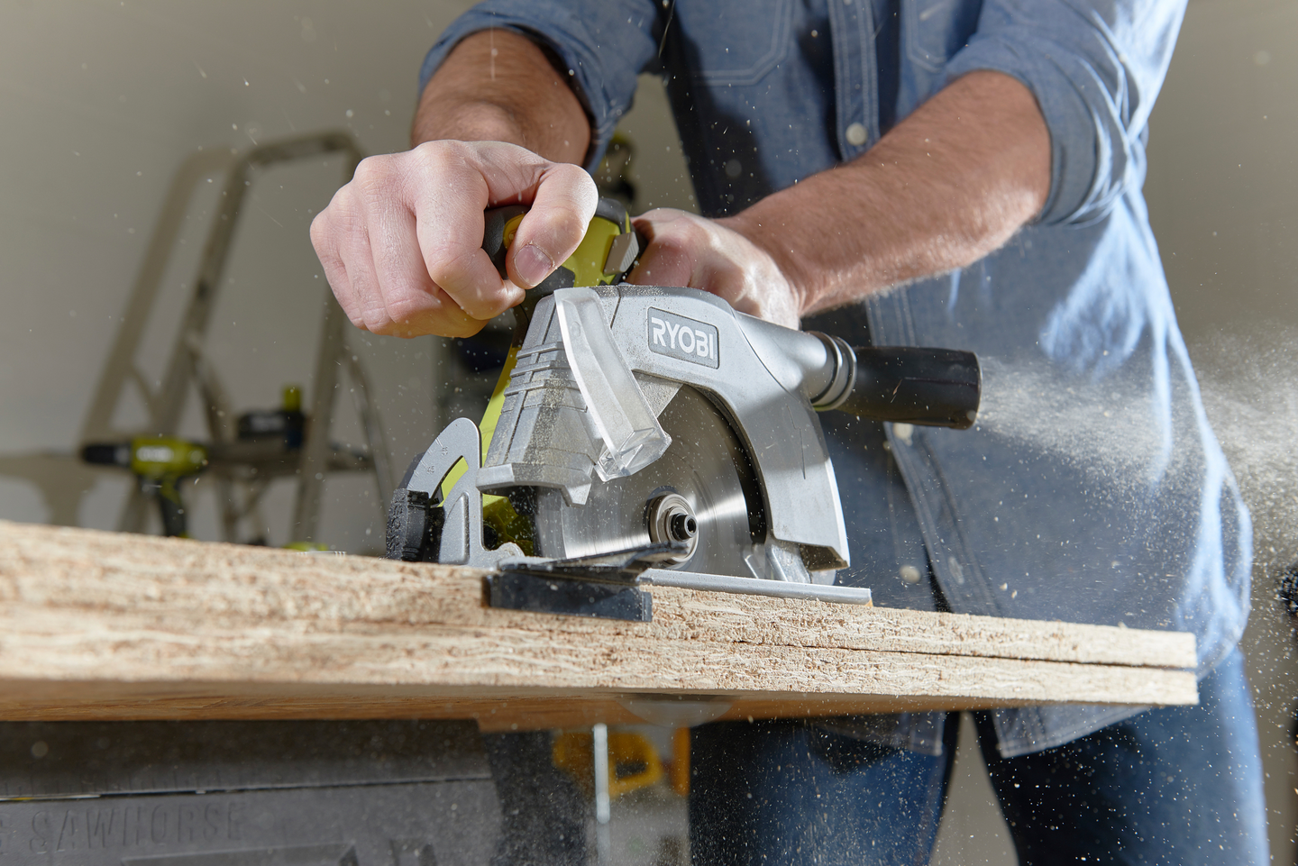 Akkupyörösaha Ryobi R18CS-0 18V ONE+ runko