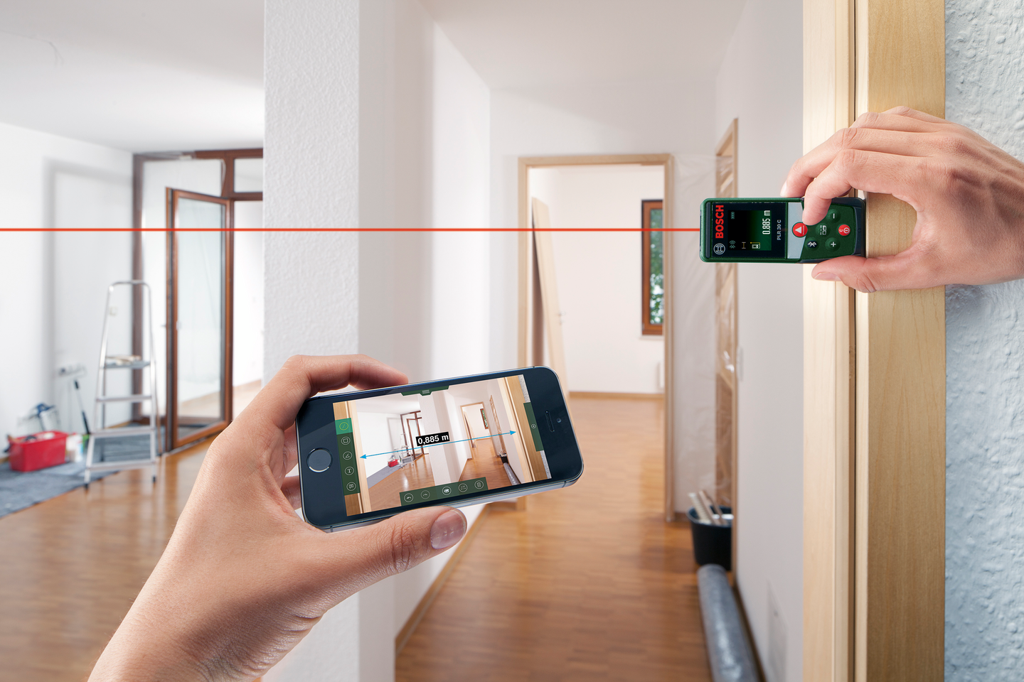 Etäisyysmittalaite Bosch PLR 30 Connect