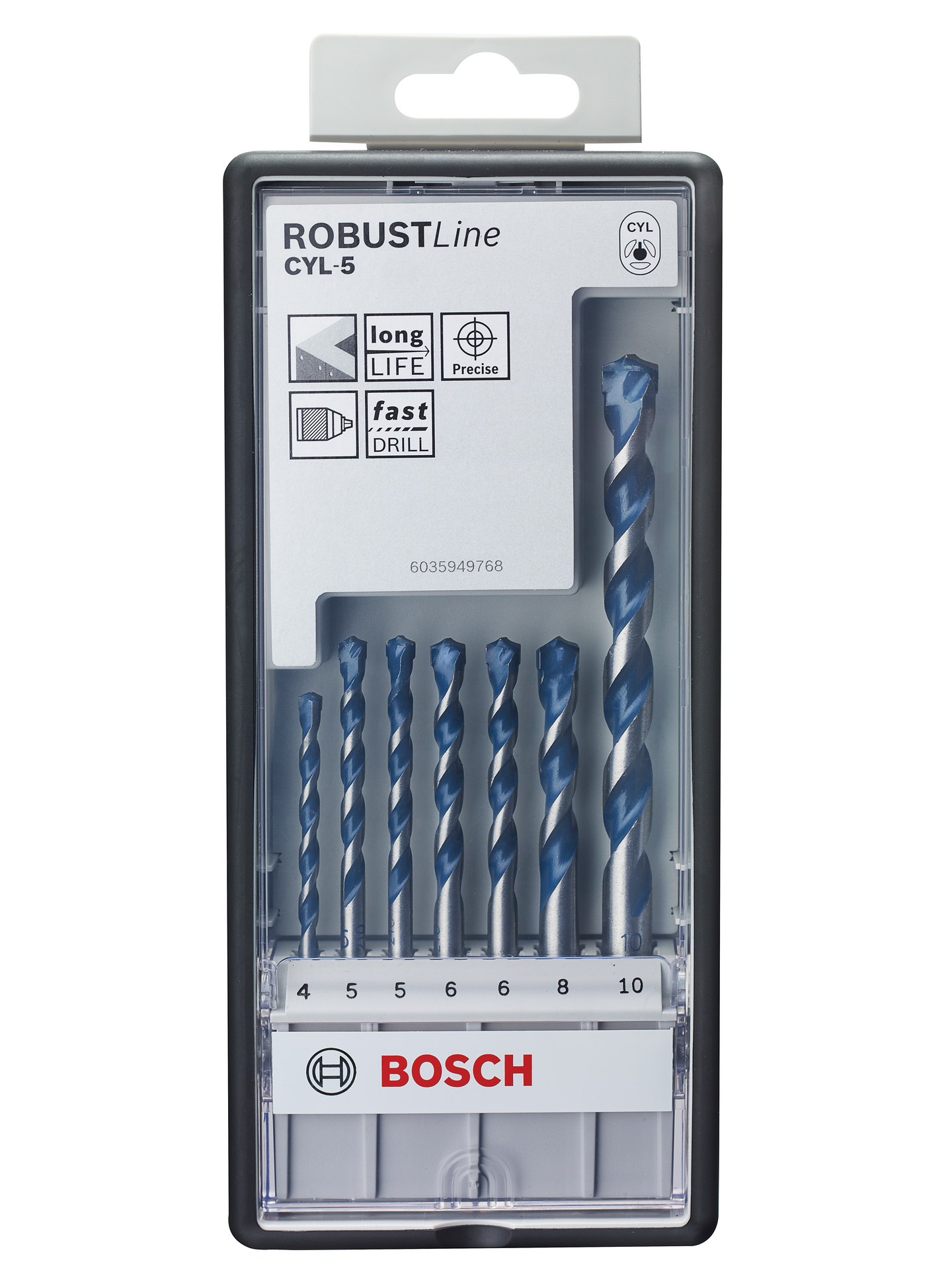 Betoniporanteräsarja Bosch 7-os 4-10mm CYL-5