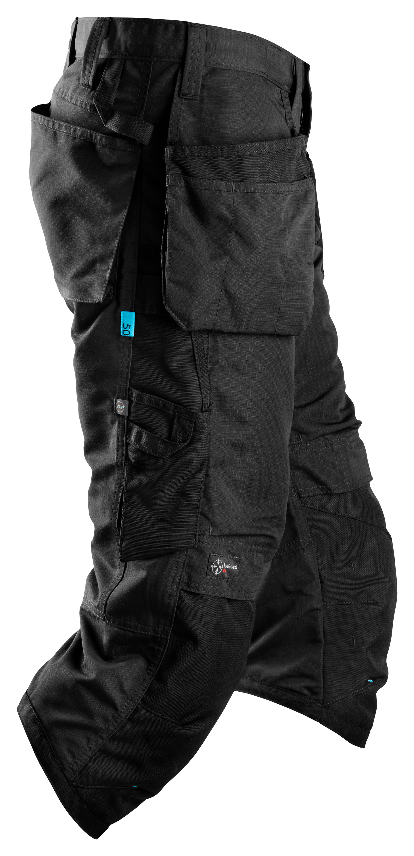 3/4-housut Snickers LiteWork+ 6103-0404 musta