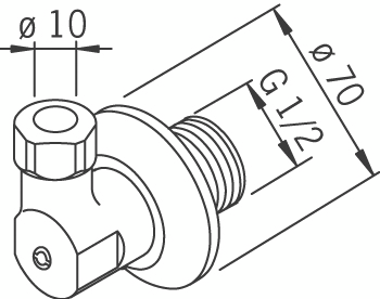 Kulmaliitin suluilla Oras 1/2x10mm 281213/2 IP 2kpl