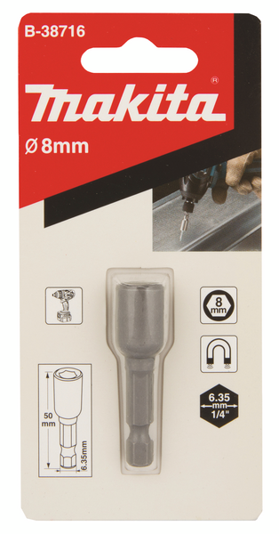 Magneettihylsy Makita 8x50mm B-38716