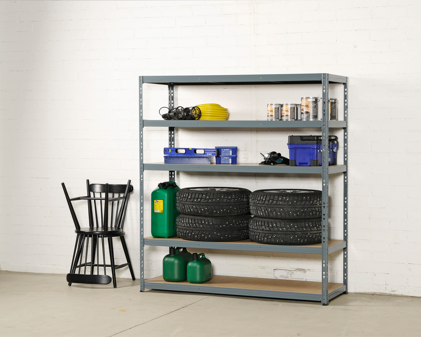 Varastohylly PROF 180x160x60cm/x5 hyllyä/400kg harmaa