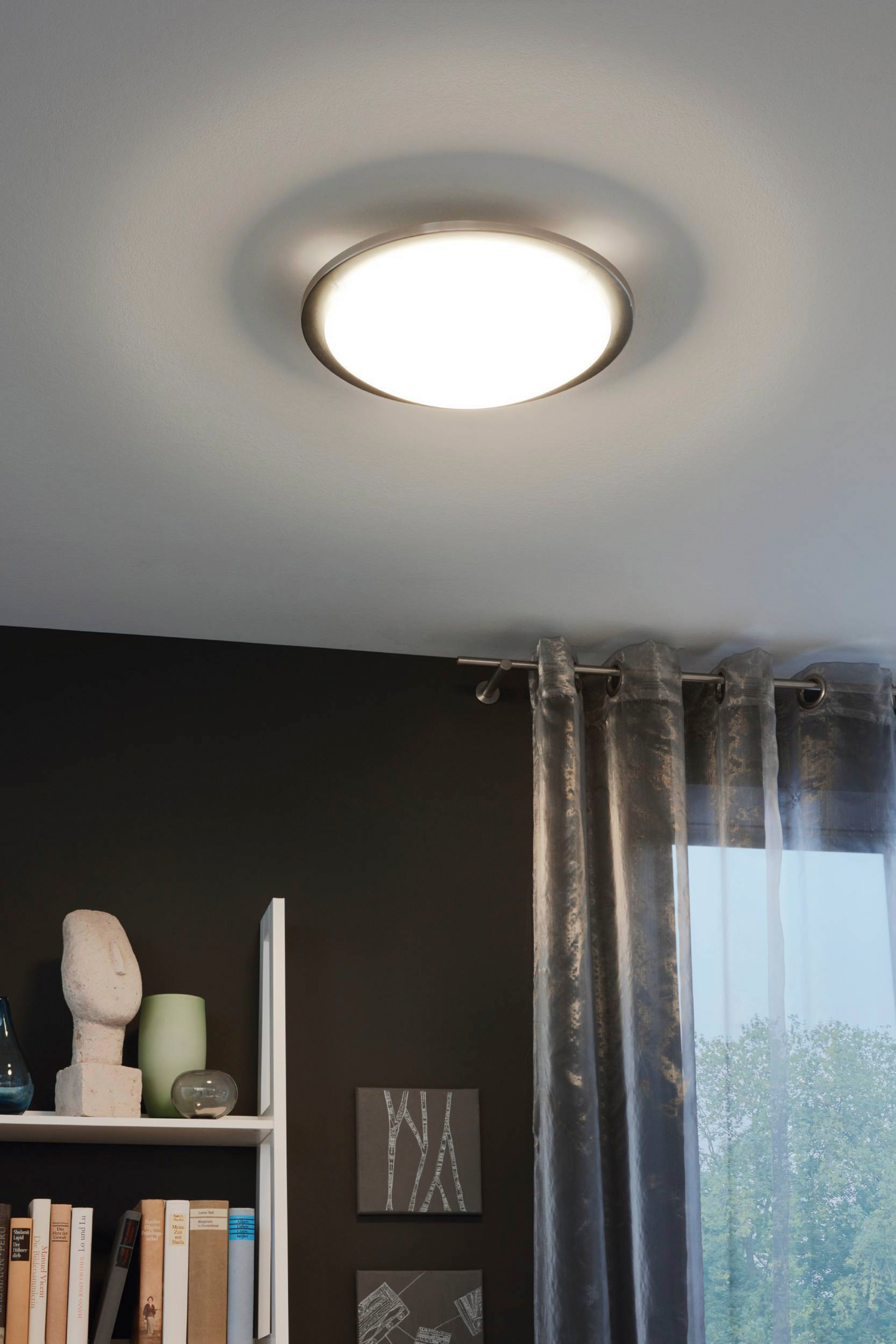 Plafondi EGLO Planet 290mm harjattu teräs