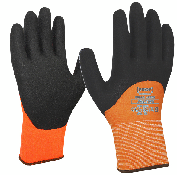 Käsineet PROF Kyorene Polar Latex oranssi