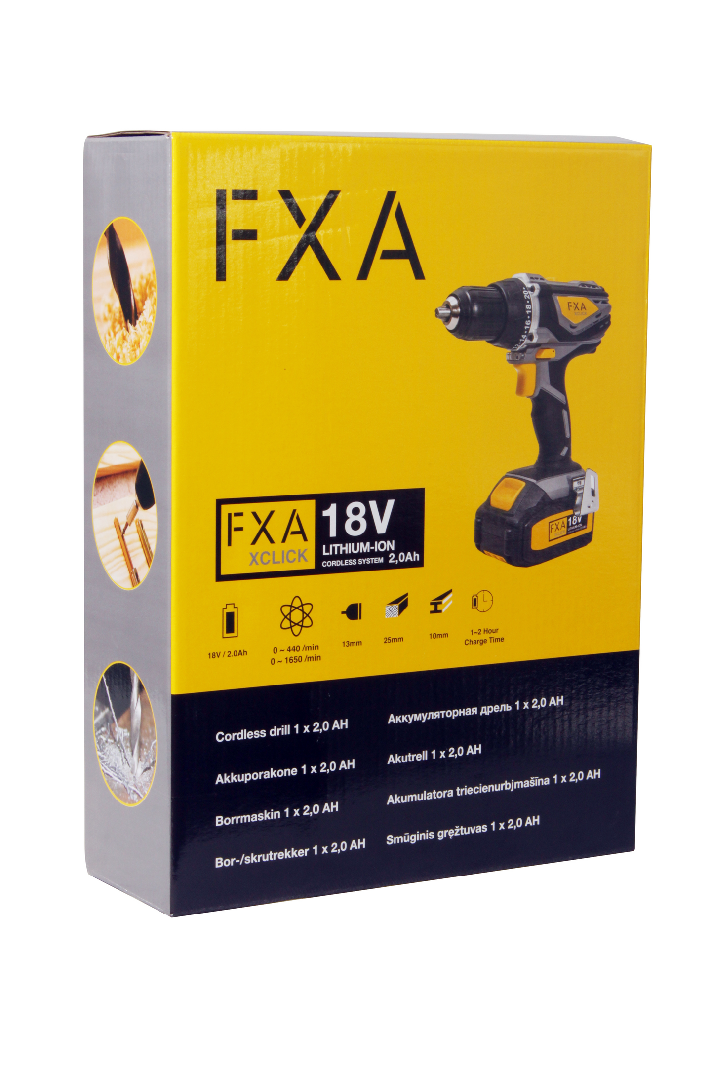 Akkuporakone FXA 18V XCLICK 1x2,0Ah