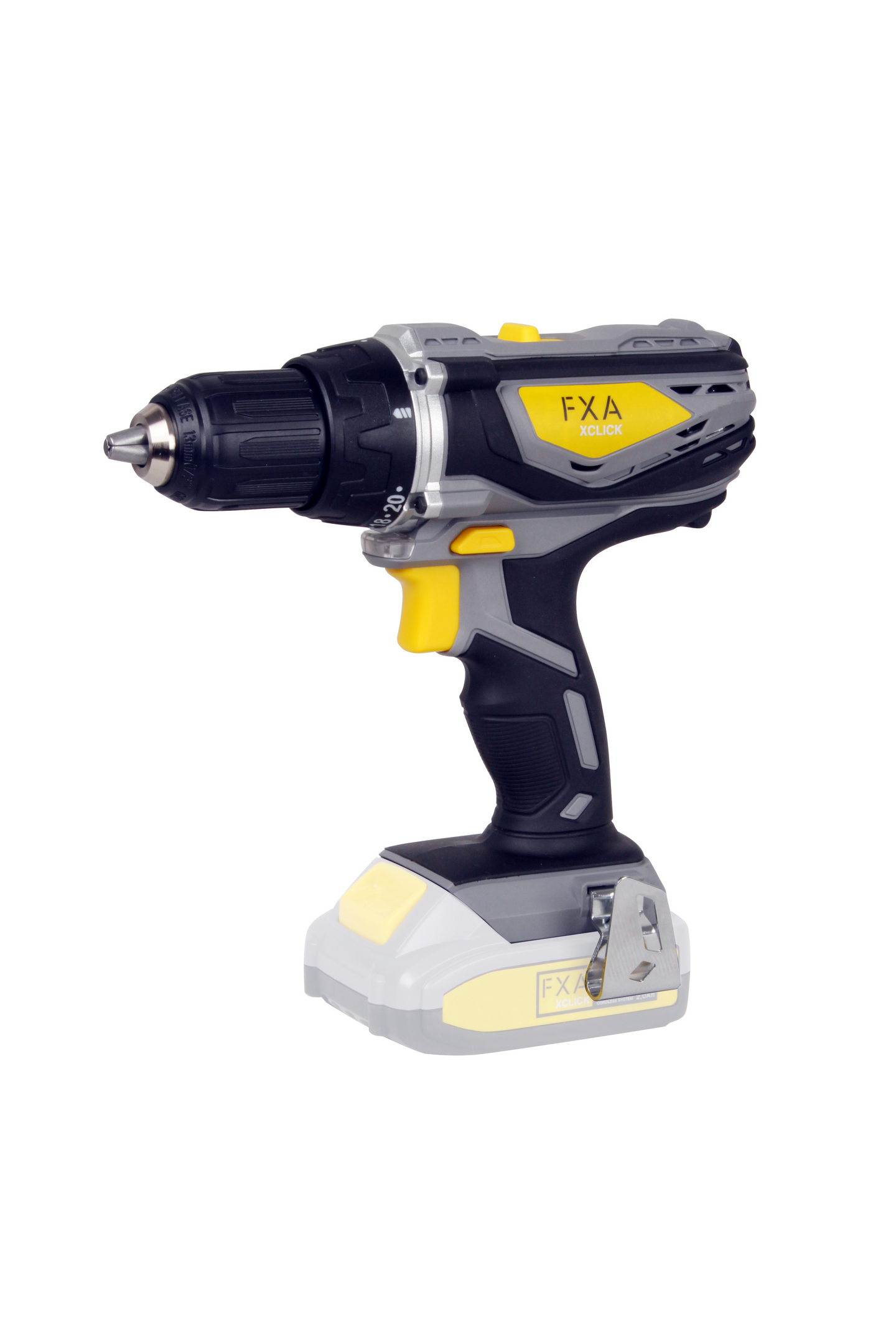 Akkuporakone FXA 18V XCLICK runkoversio ilman akkua