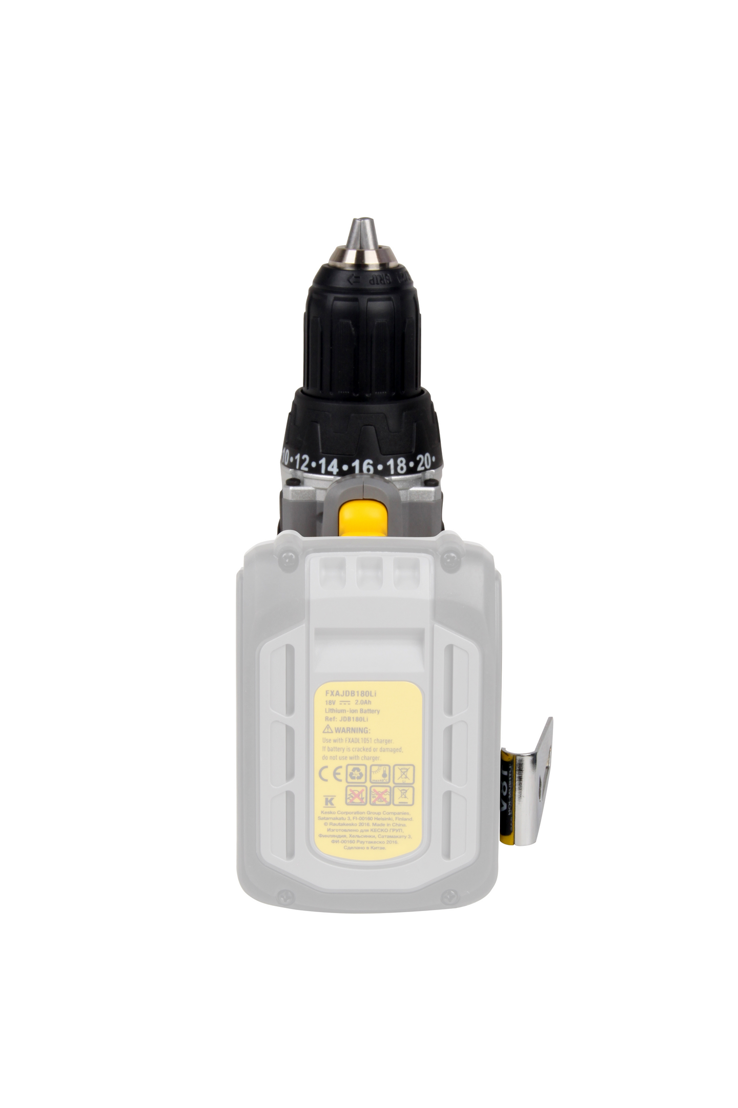 Akkuporakone FXA 18V XCLICK runkoversio ilman akkua