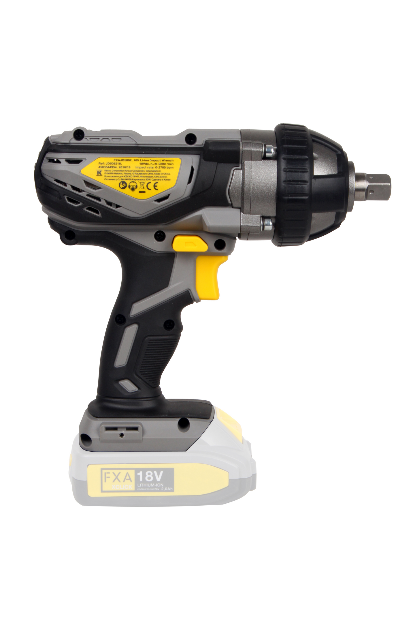 Akkumutterinväännin FXA 18V XCLICK runkoversio ilman akkua