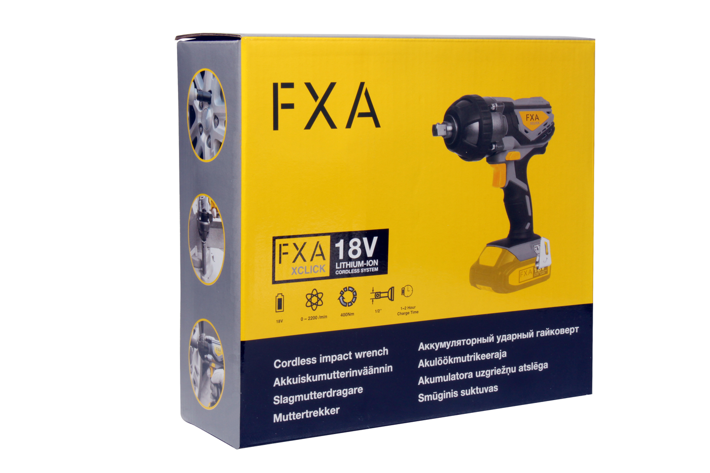 Akkumutterinväännin FXA 18V XCLICK runkoversio ilman akkua