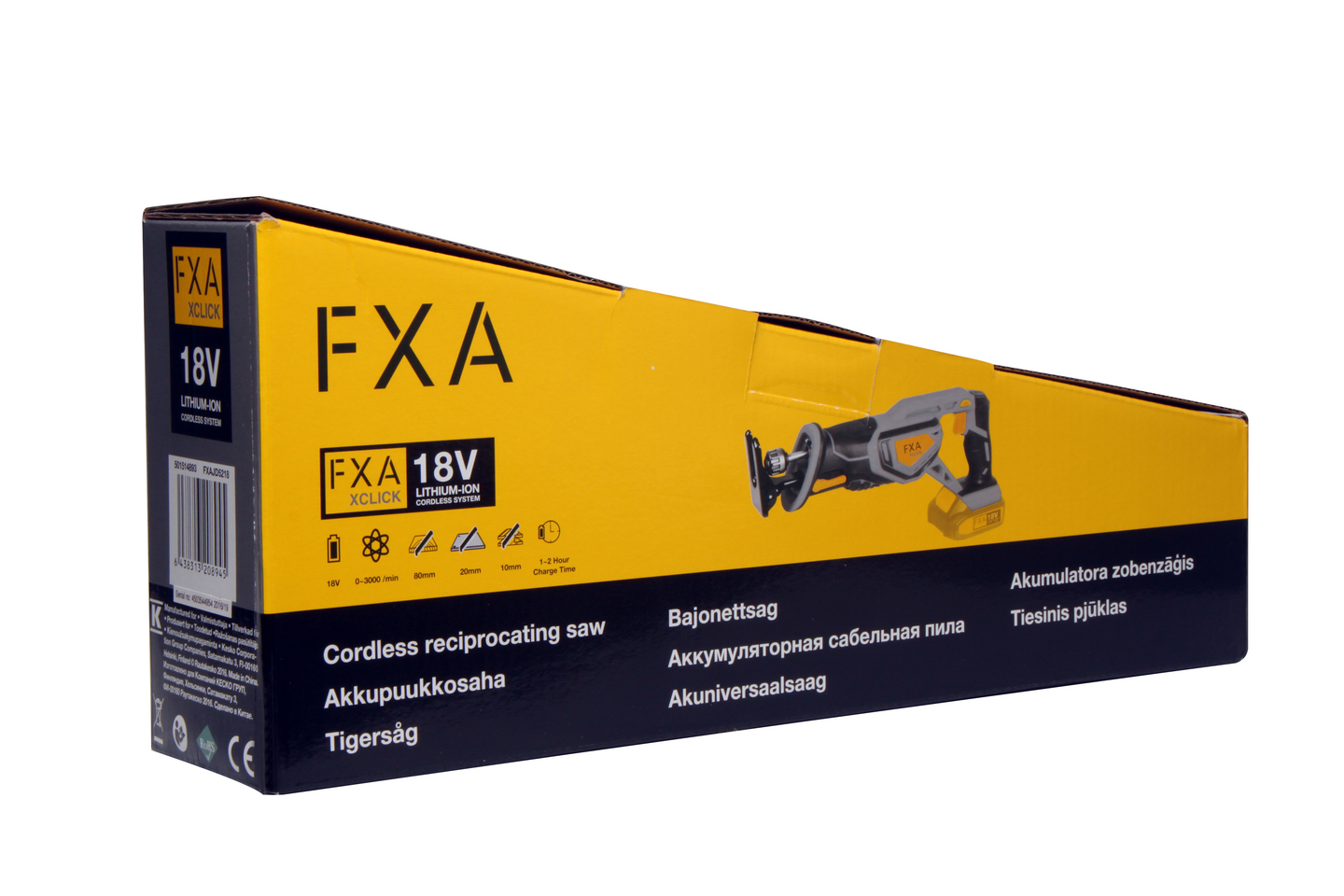 Akkupuukkosaha FXA 18V XCLICK runkoversio ilman akkua