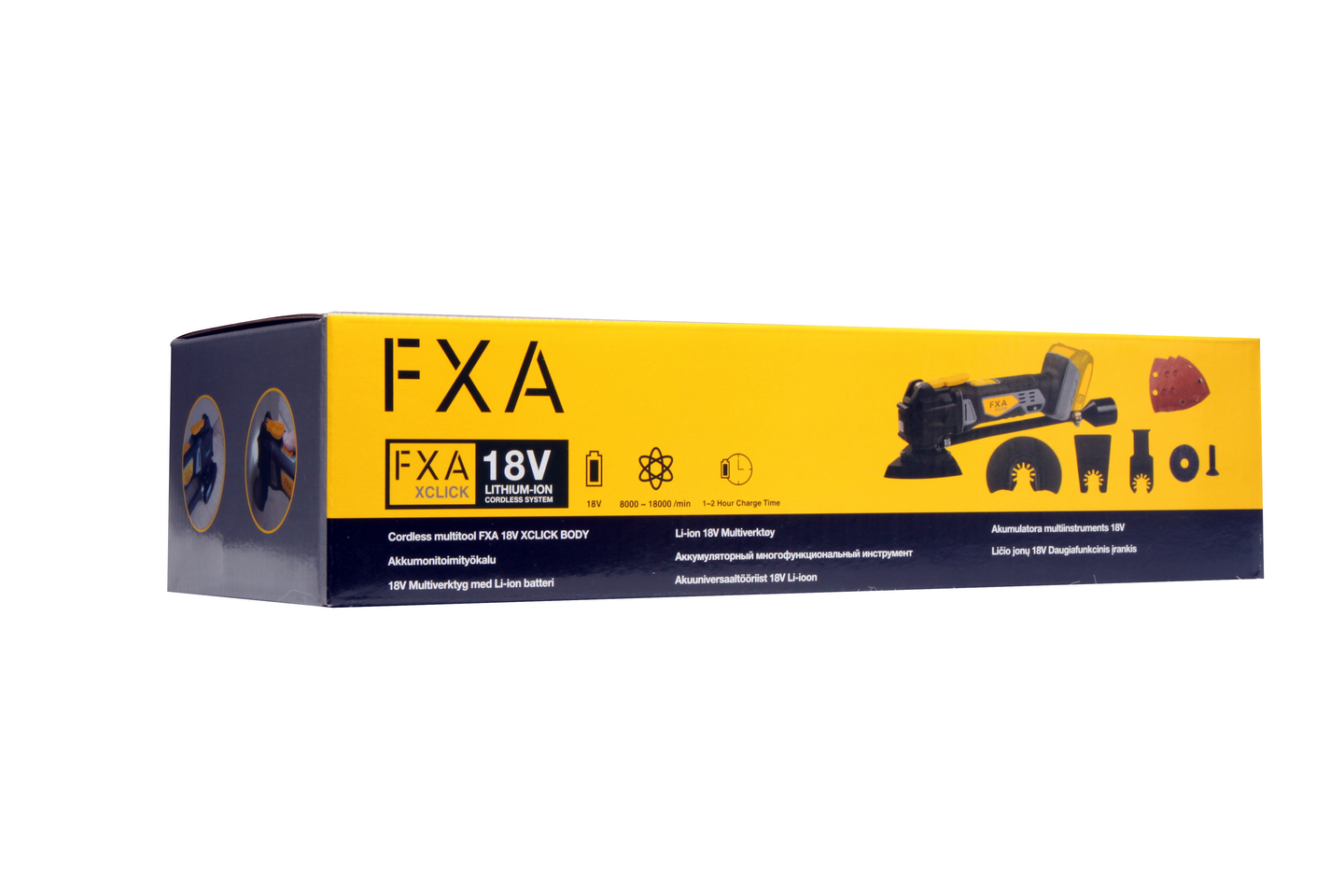 Akkumonitoimityökalu FXA 18V XCLICK runko