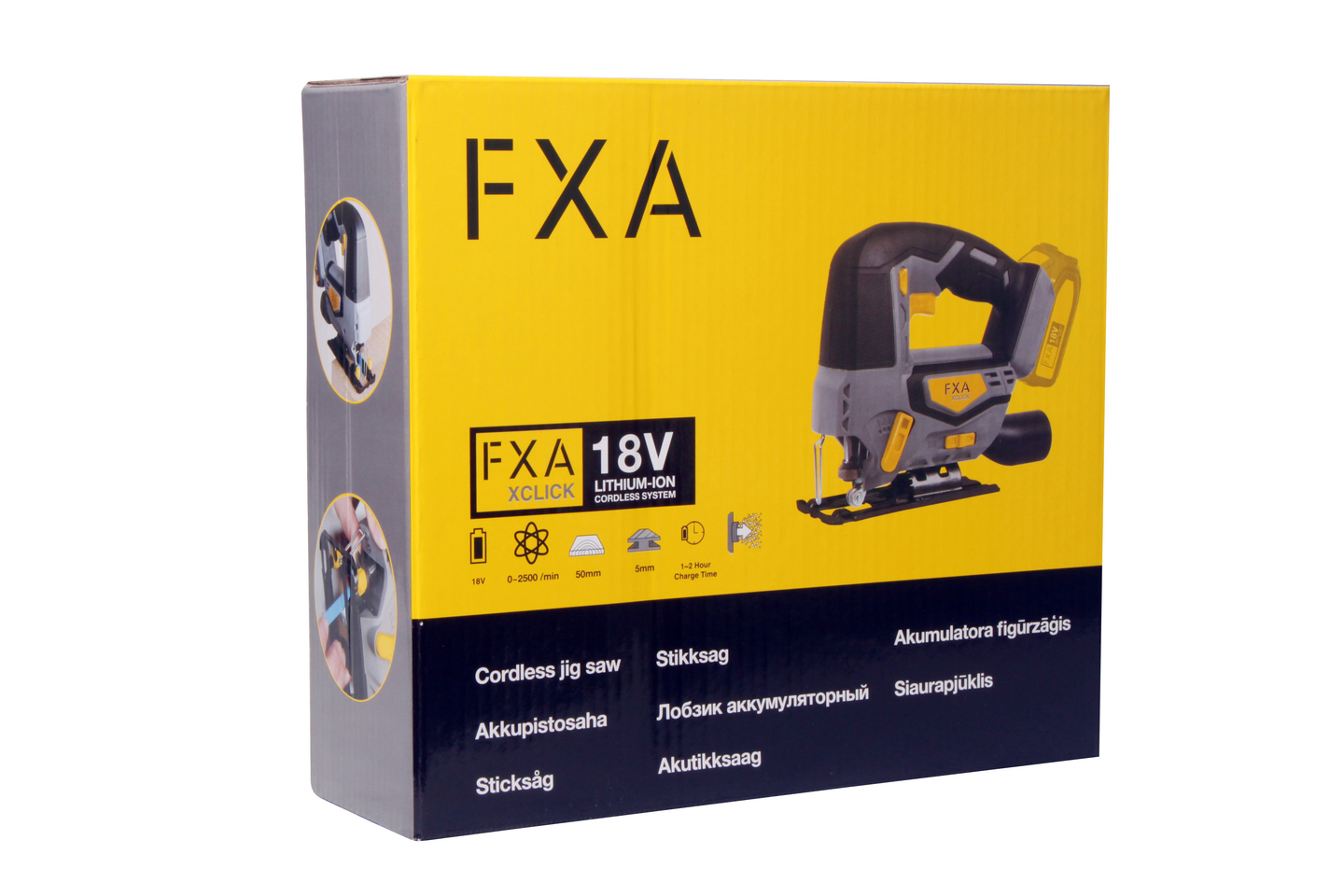 Akkupistosaha FXA 18V XCLICK runkoversio ilman akkua