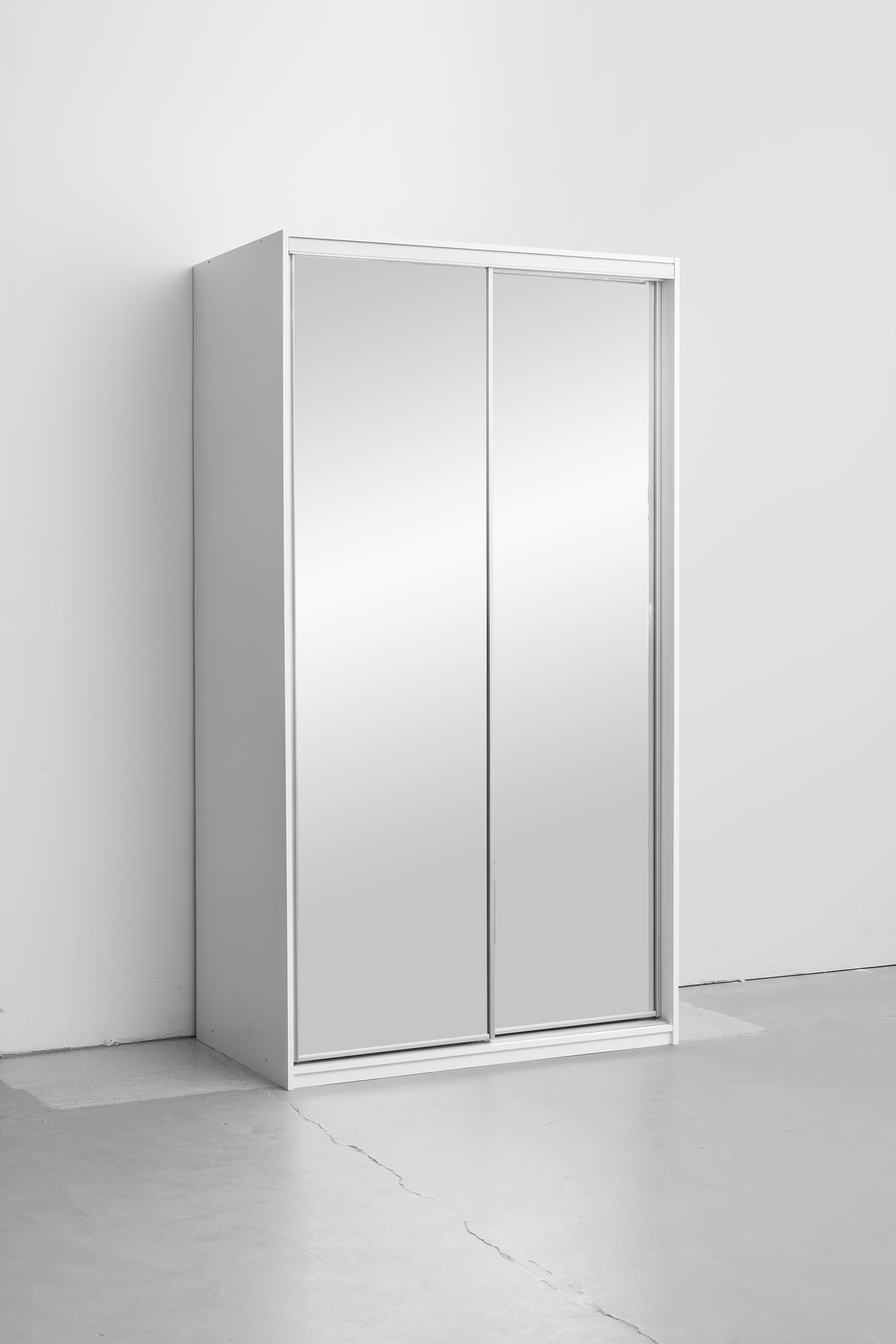 Liukuovikomero Finnmirror Libra 120 valkoinen peiliovet l1216xk2198xs600mm