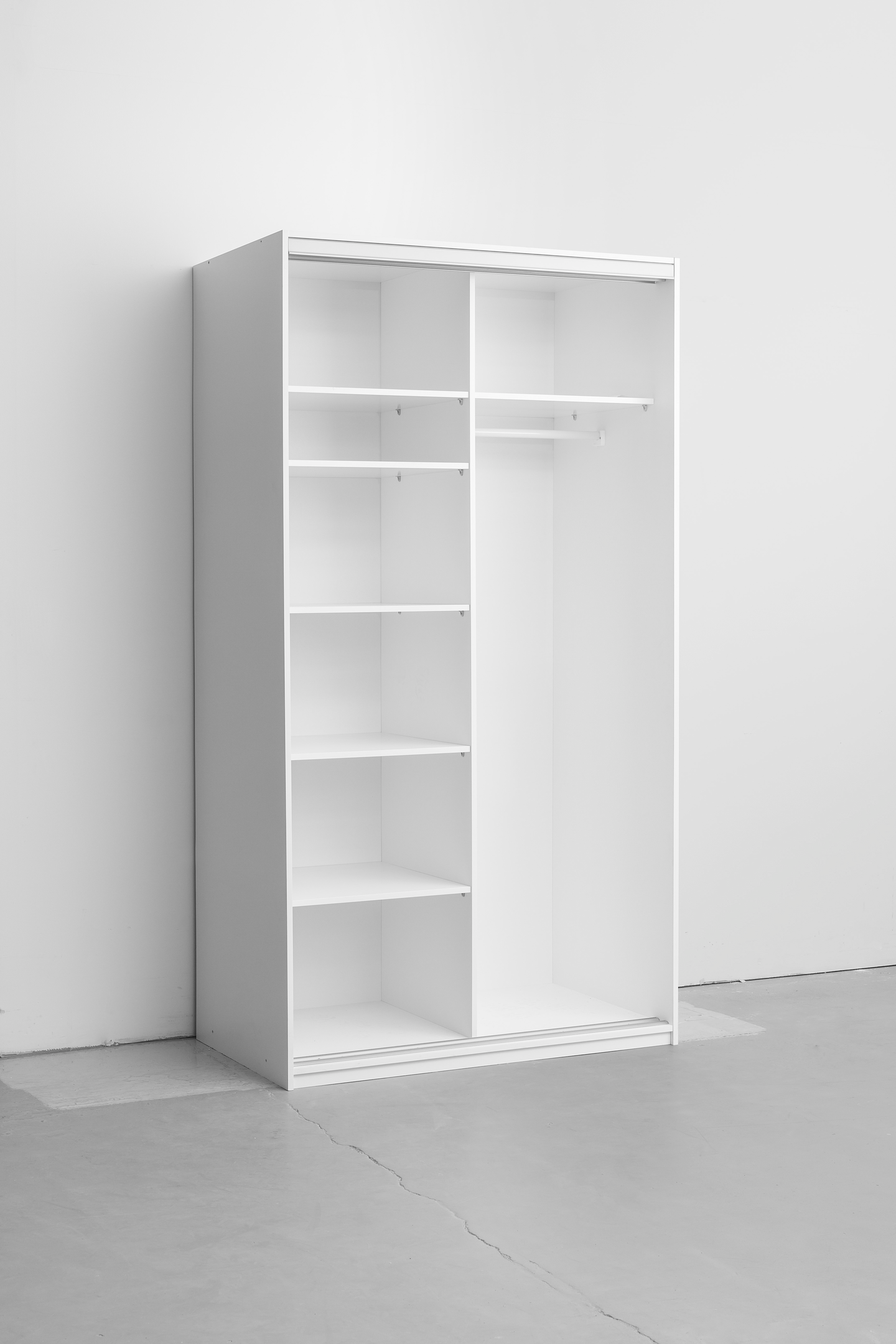 Liukuovikomero Finnmirror Libra 120 valkoinen peiliovet l1216xk2198xs600mm