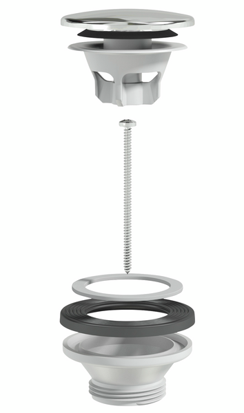 Tulppa 63mm kromi pop-up 1¼in