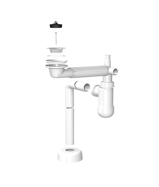 Pullovesilukko Prevex Preloc 410 tilaa säästävä kova poistoputki