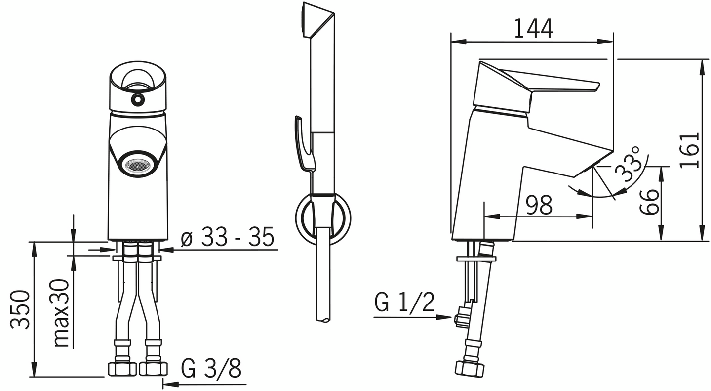 Pesuallashana Oras Optima 2712F Bidetta