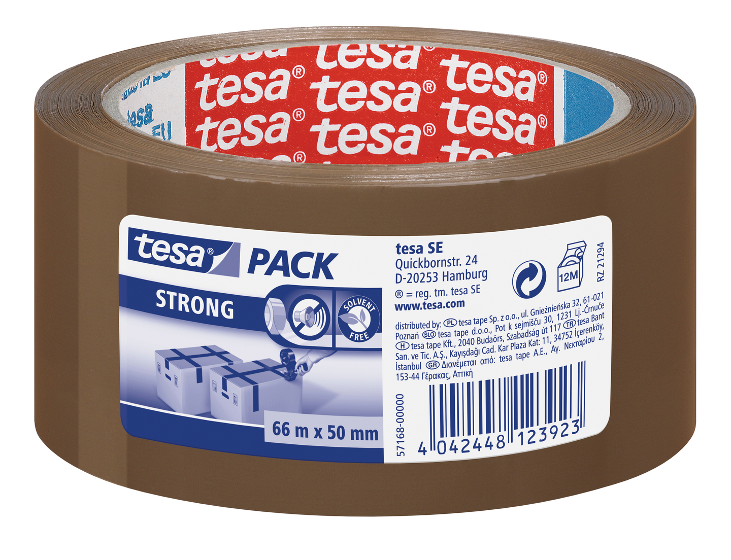 Pakkausteippi Tesa Tesapack® Strong 50mmx66m ruskea