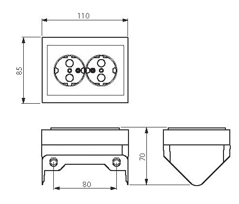 Kulmapistorasia ABB Impressivo 402EE-84P 2-osainen