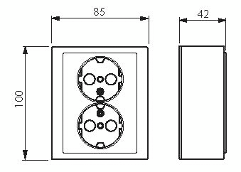 Pintapistorasia ABB Impressivo 402EA-84P 2-osainen valkoinen